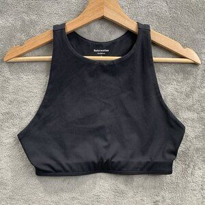 Reformation EcoMove Bra Womens Small Black Athleisure Workout Yoga Gym Training